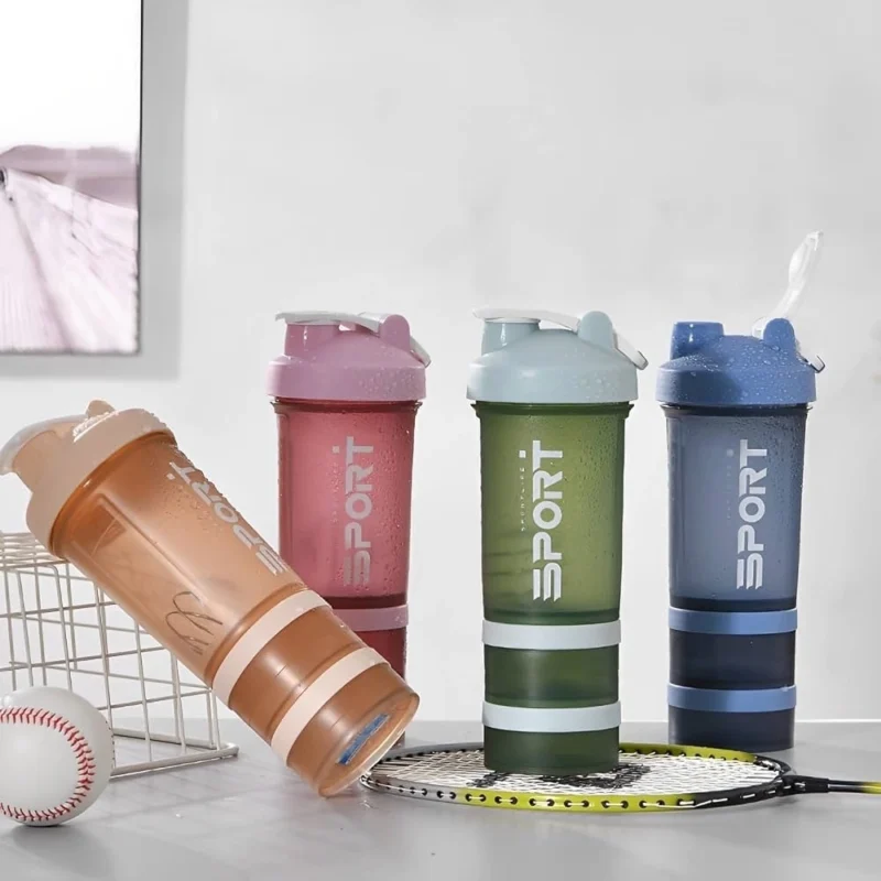 Accessoires-sport-tunisie-Bouteille-Shaker-Portable