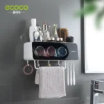 ECOCO-Porte-serviettes pour brosse à dents - Noir