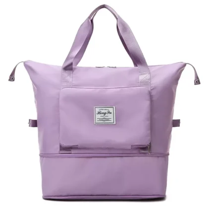 Sac de voyage pliable de grande capacité Sac fourre-tout MAUVE