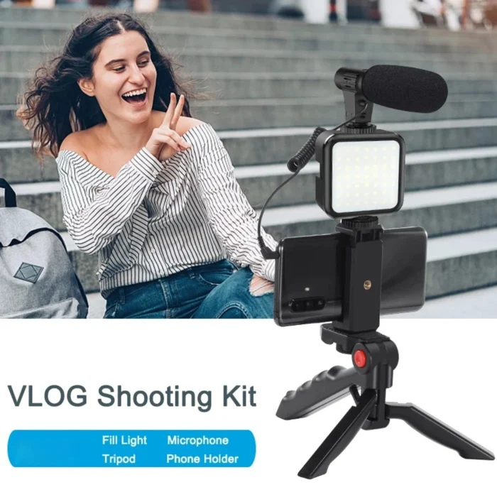 Kit de trépied de création vidéo avec micro AY-49
