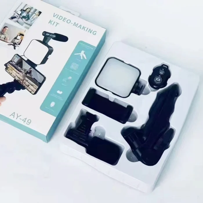 Kit de trépied de création vidéo avec micro AY-49