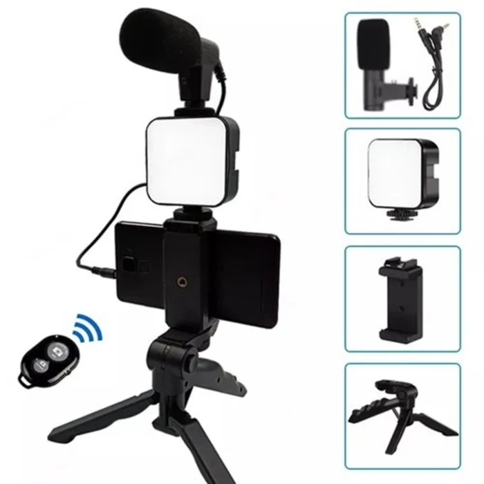 Kit de trépied de création vidéo avec micro AY-49