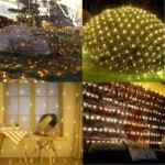 Guirlande Clôture Lumineuse - Grillage led jaune WW