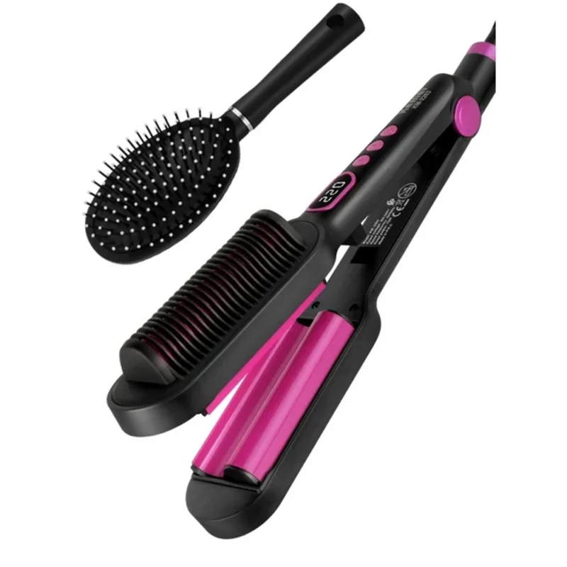 Brosse cheveux à lisser 5 en 1 - KEMEI