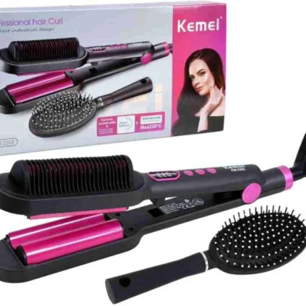 Brosse cheveux à lisser 5 en 1 - KEMEI