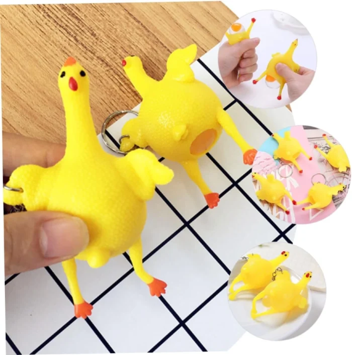 Poule pondeuse porte-clés