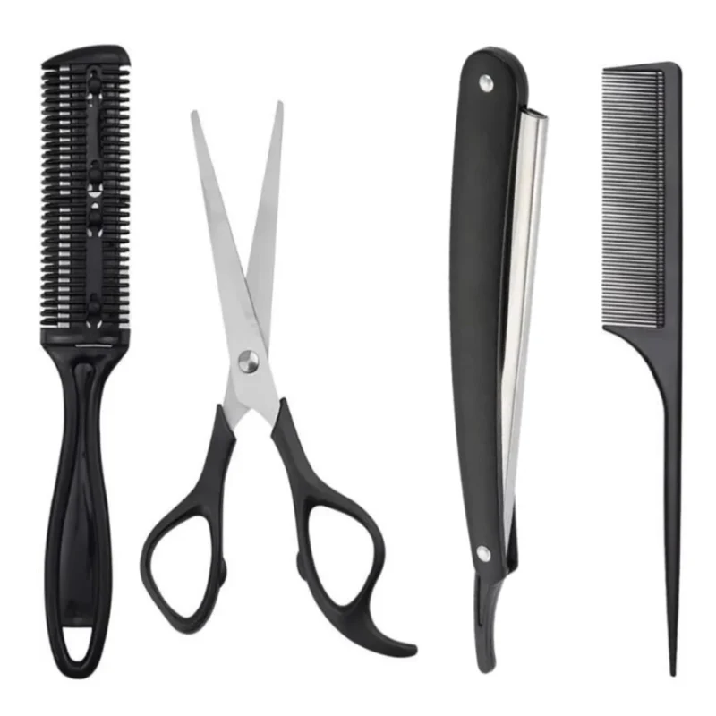 Kit de coiffure, rasage cheveux et barbe - 4 pièces