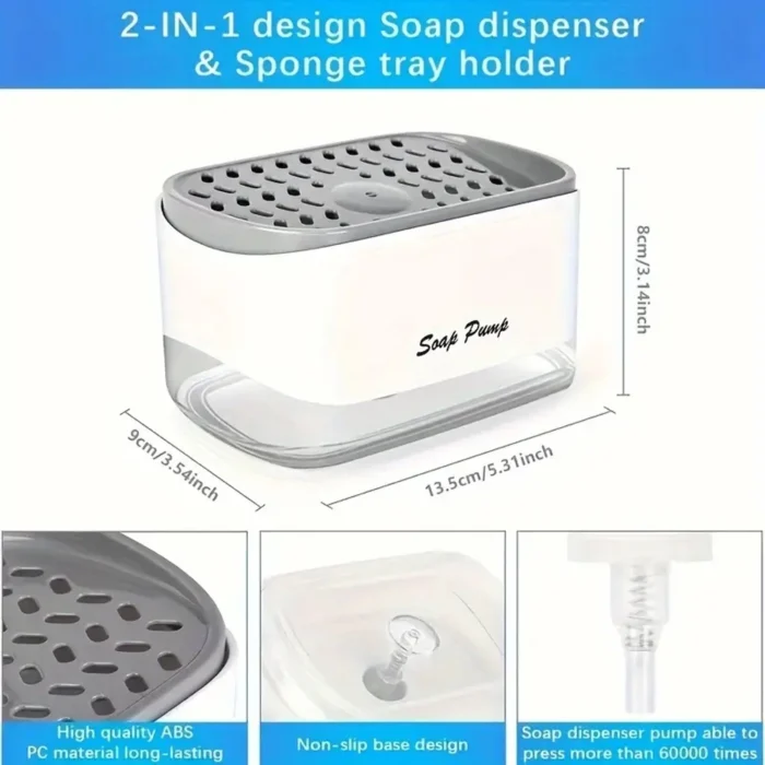 Distributeur de savon avec support pour éponge