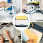 Distributeur de savon avec support pour éponge