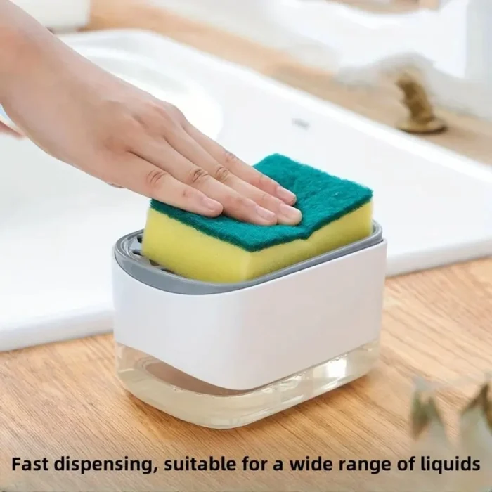 Distributeur de savon avec support pour éponge