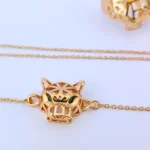 Parure Carrée Jaguar en Acier Inoxydable
