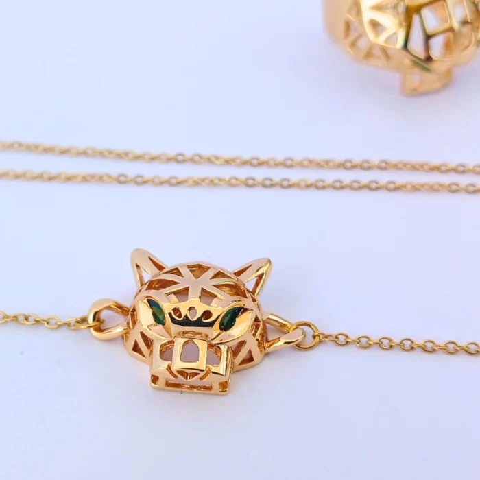 Parure Carrée Jaguar en Acier Inoxydable