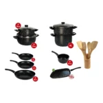 Batterie de Cuisine Cook'art Granite 17 Pièces
