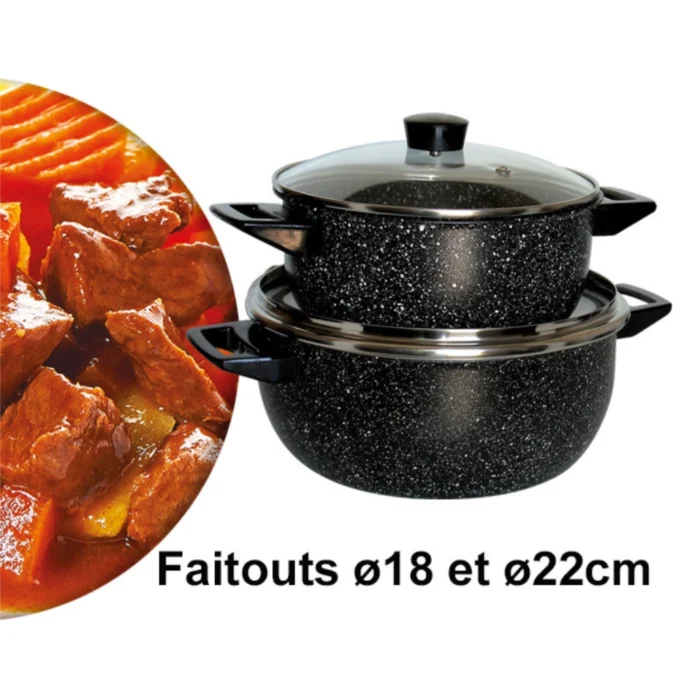 Batterie de Cuisine Cook'art Granite 17 Pièces