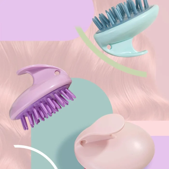 Brosse de Massage Cheveux en Silicone