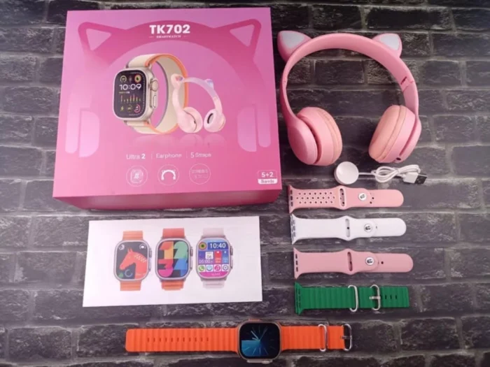 Coffret TK702 ULTRA 2 – Montre Connectée & Casque Bluetooth