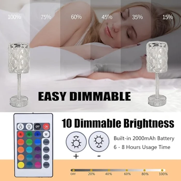 Lampe LED Cristal RGB