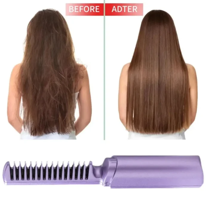 Peigne Chauffant Sans Fil 2 en 1