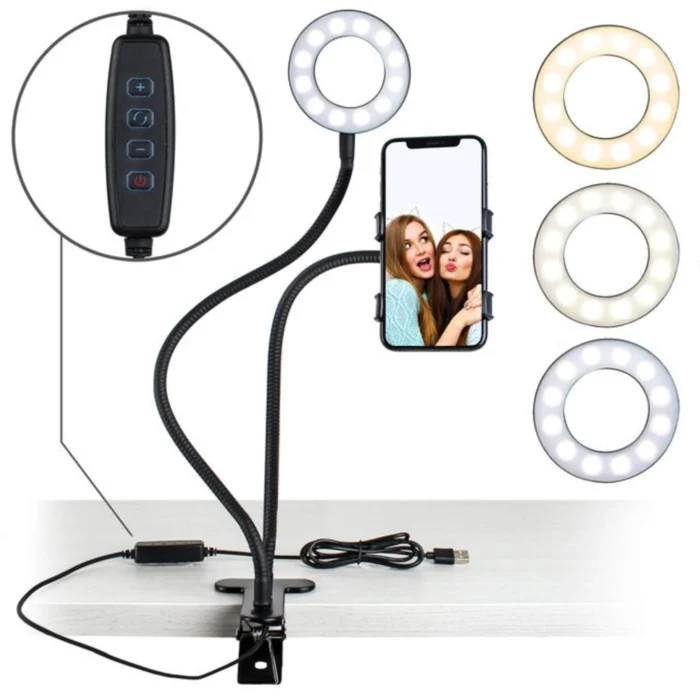 Support Ring Light Selfie