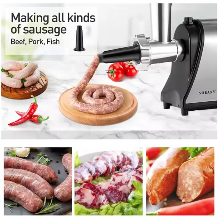 Hachoir à Viande Multifonction 1500W Sokany