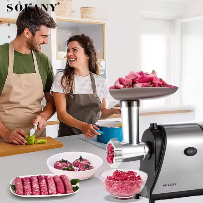 Hachoir à Viande Multifonction 1500W Sokany