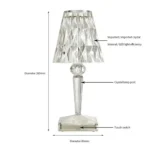 Lampe LED Cristal Tactile