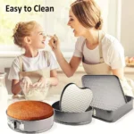 Lot de 3 Moules à Gâteaux en Acier Inoxydable