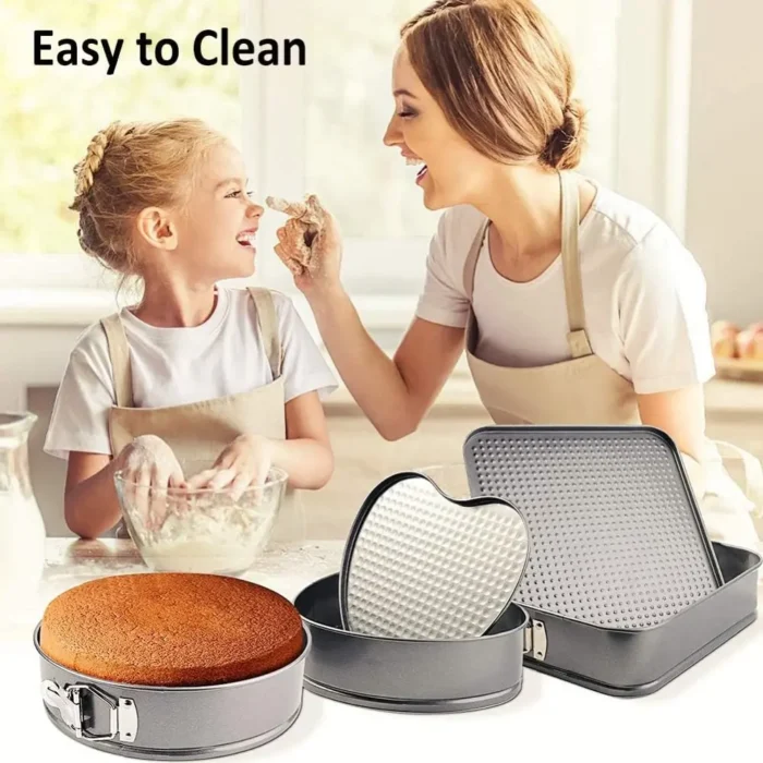 Lot de 3 Moules à Gâteaux en Acier Inoxydable