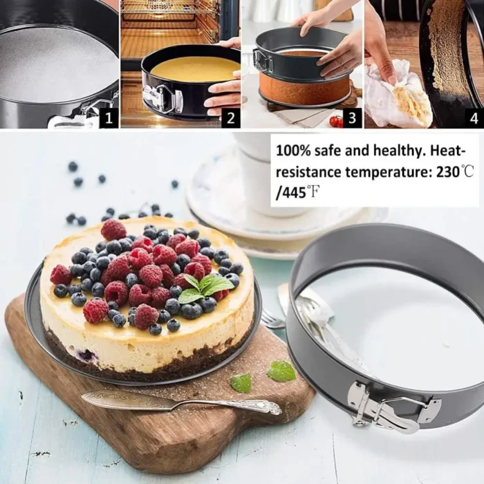 Lot de 3 Moules à Gâteaux en Acier Inoxydable