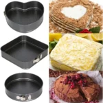 Lot de 3 Moules à Gâteaux en Acier Inoxydable