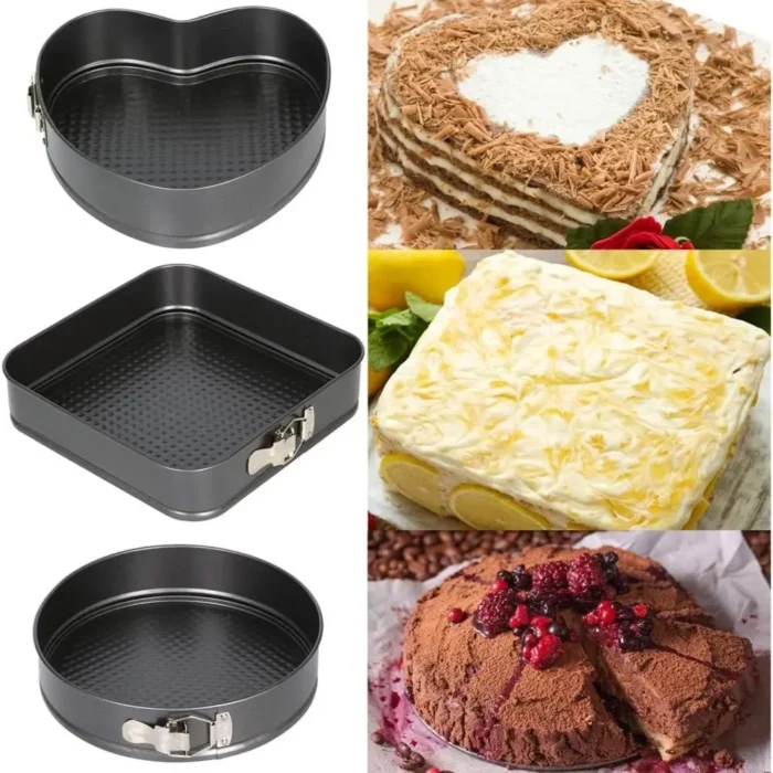 Lot de 3 Moules à Gâteaux en Acier Inoxydable