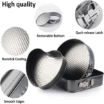 Lot de 3 Moules à Gâteaux en Acier Inoxydable