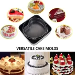 Lot de 3 Moules à Gâteaux en Acier Inoxydable