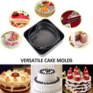 Lot de 3 Moules à Gâteaux en Acier Inoxydable