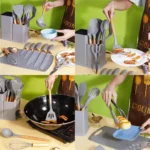 Set d’Ustensiles de Cuisine en Silicone – 19 Pièces