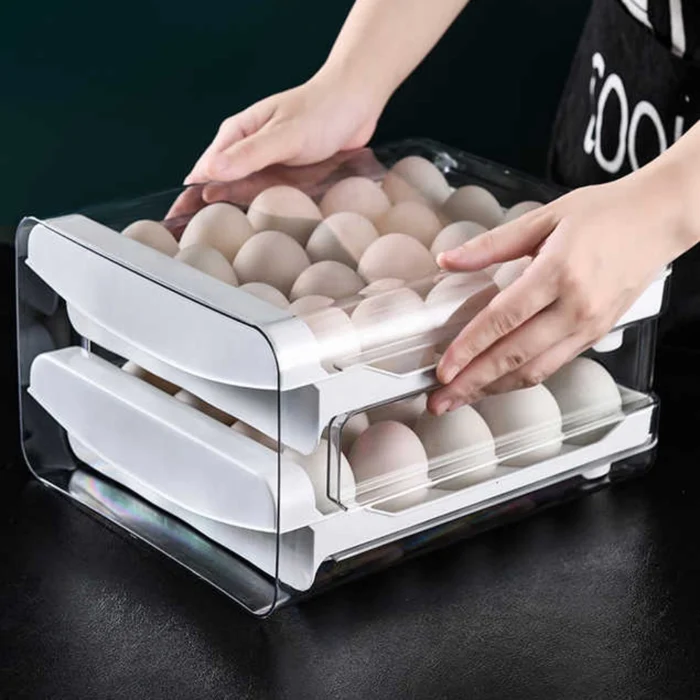 Boîte de Rangement Oeufs 2 Étages
