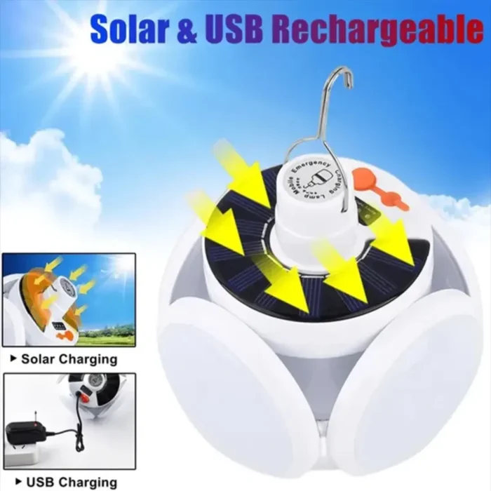 Lampe Solaire Portable Extérieure Pliable