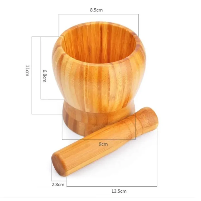 Mortier et Pilon en Bambou 11x11 cm