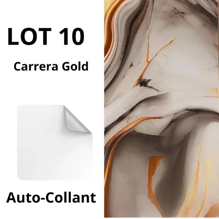 Panneaux Muraux Autocollants Carreaux Marbré CARRERA GOLD