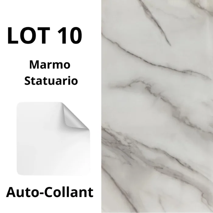 Panneaux Muraux Autocollants Effet Marbre MARMO STATUARIO