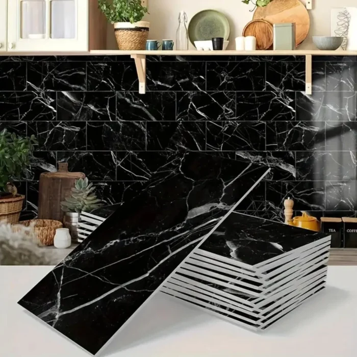 Panneaux Muraux Autocollants Effet Marbre NERO MARQUIRA