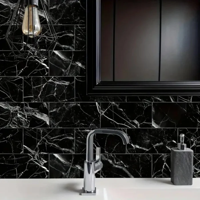 Panneaux Muraux Autocollants Effet Marbre NERO MARQUIRA