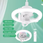 Plafonnier LED RGB avec Ventilateur