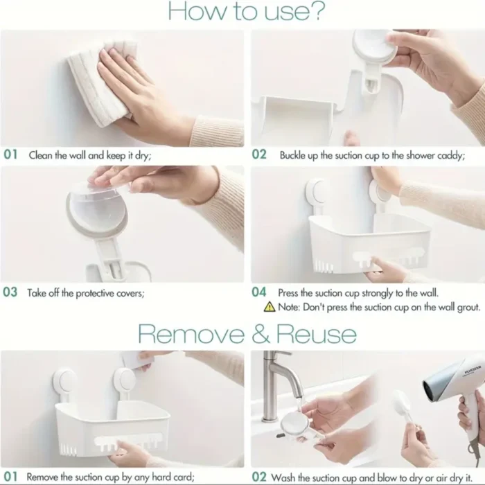 Panier de Douche à Ventouse TAILI