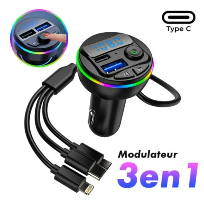Transmetteur Bluetooth FM pour Voiture