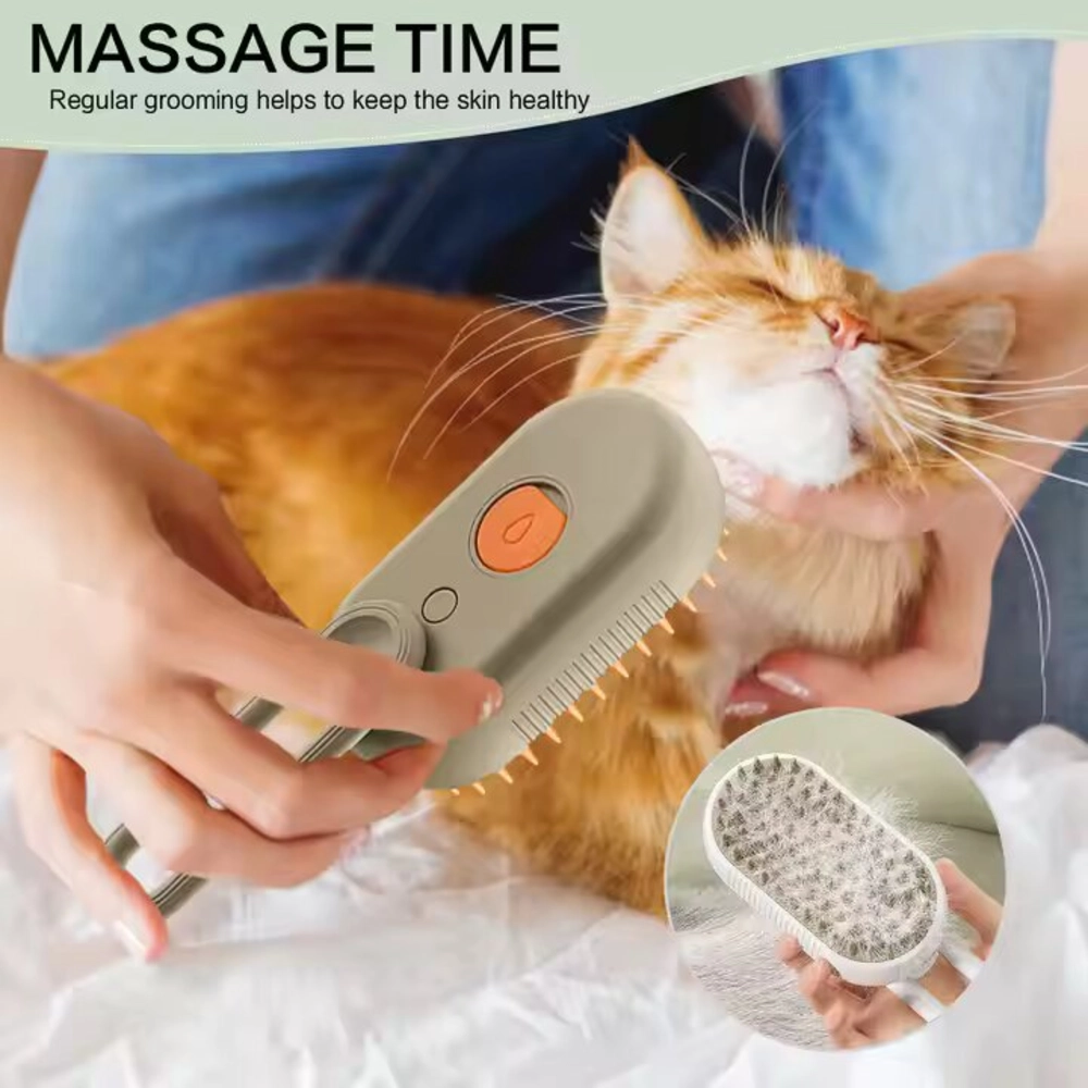 Brosse de Massage Électrique 3en1 pour Chat