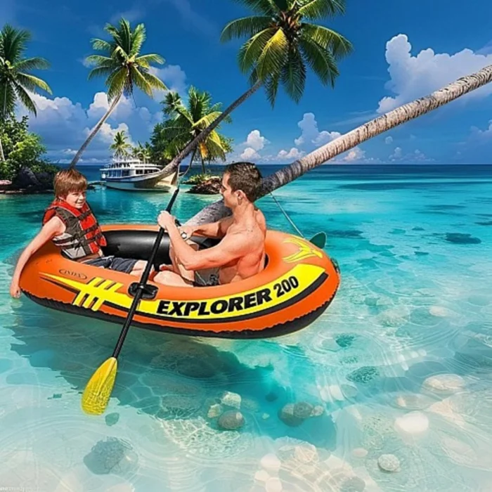 Set Bateau Gonflable Explorer 200 avec 2 Rames