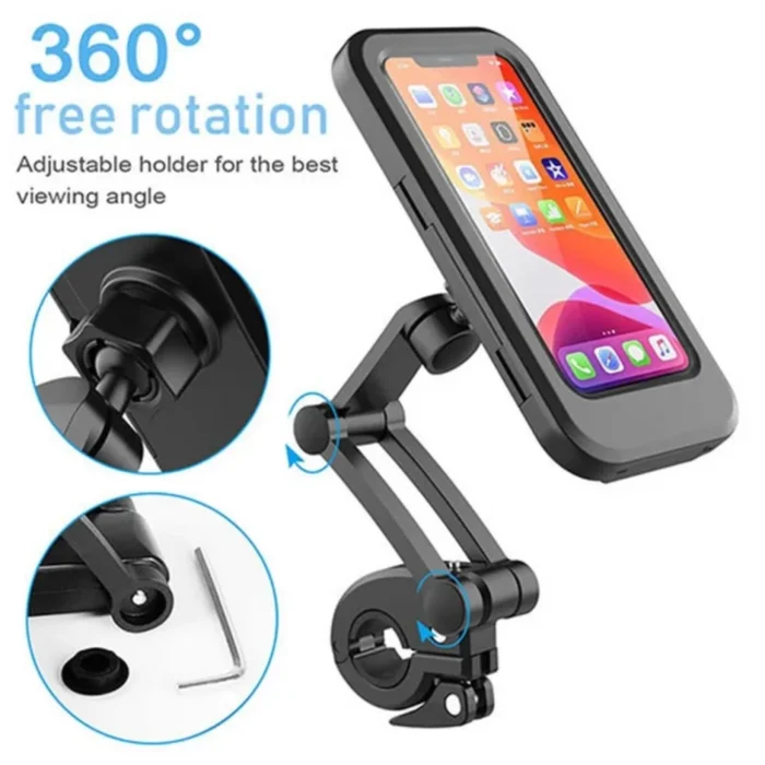 Support Téléphone Moto Étanche