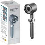 Pommeau de Douche Turbo avec 3 Modes et Filtre Massage