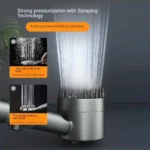 Pommeau de Douche Turbo avec 3 Modes et Filtre Massage